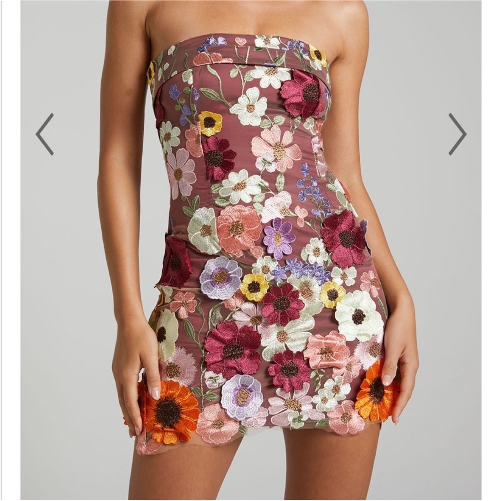Wren mini dress garden flowers dress